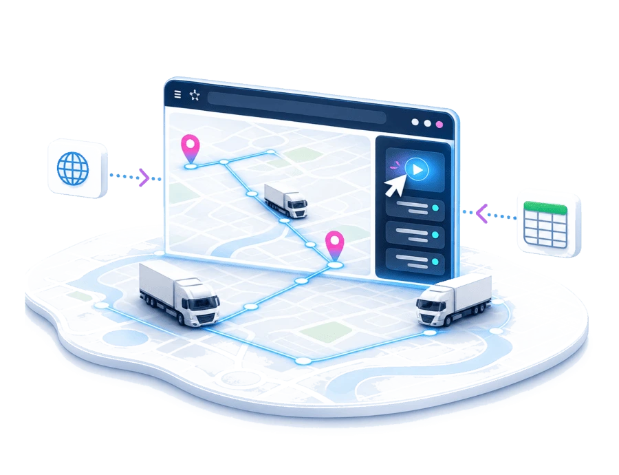 Headerbild zur PASS MAPS LKW-Routenplanung online 